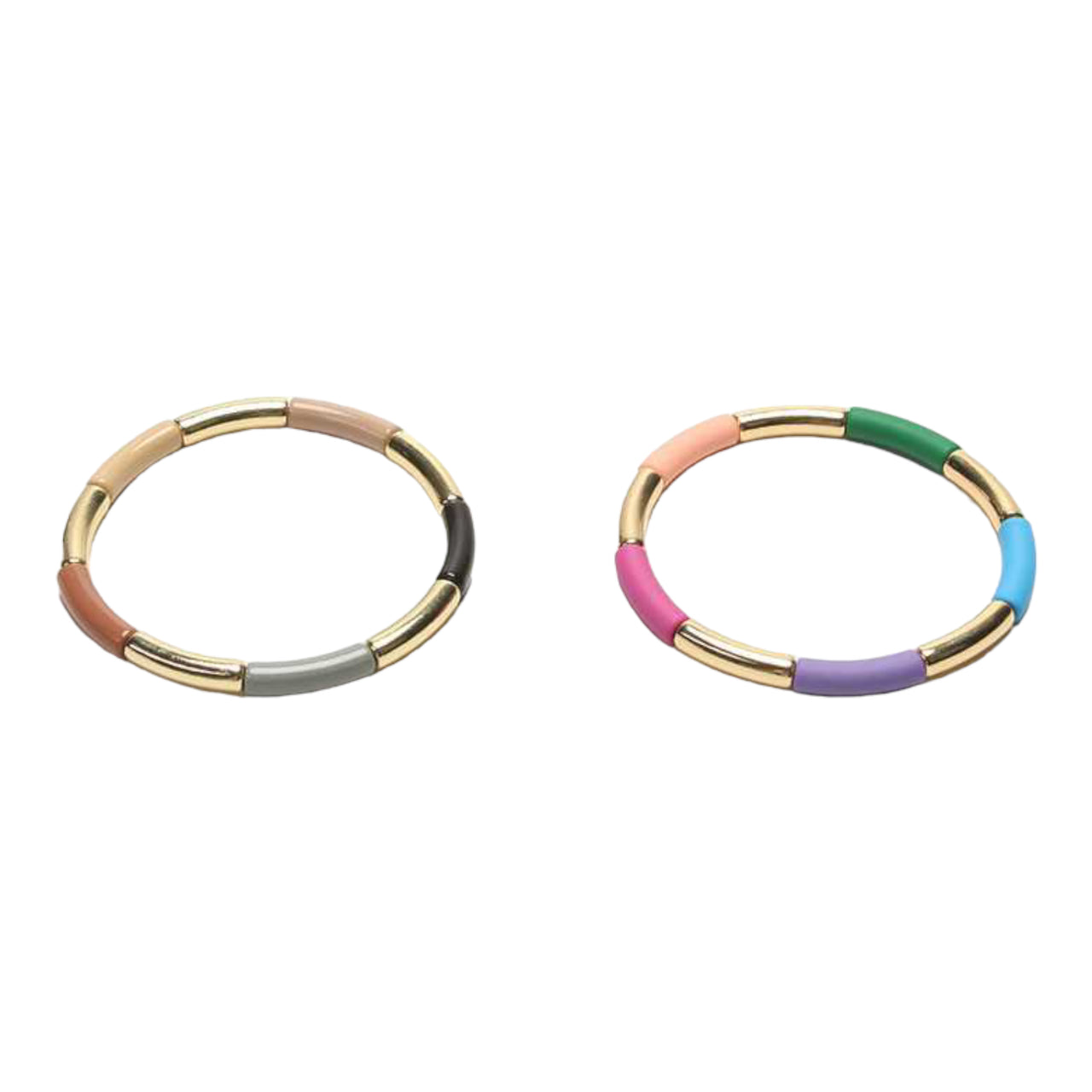 Mixcolor enamel tube damesarmband