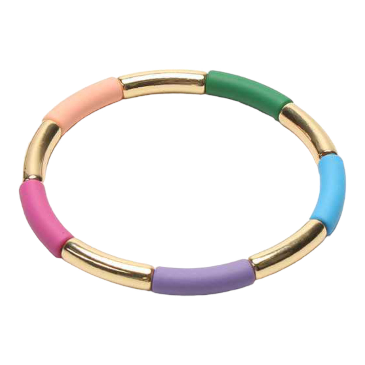 Mixcolor enamel tube damesarmband