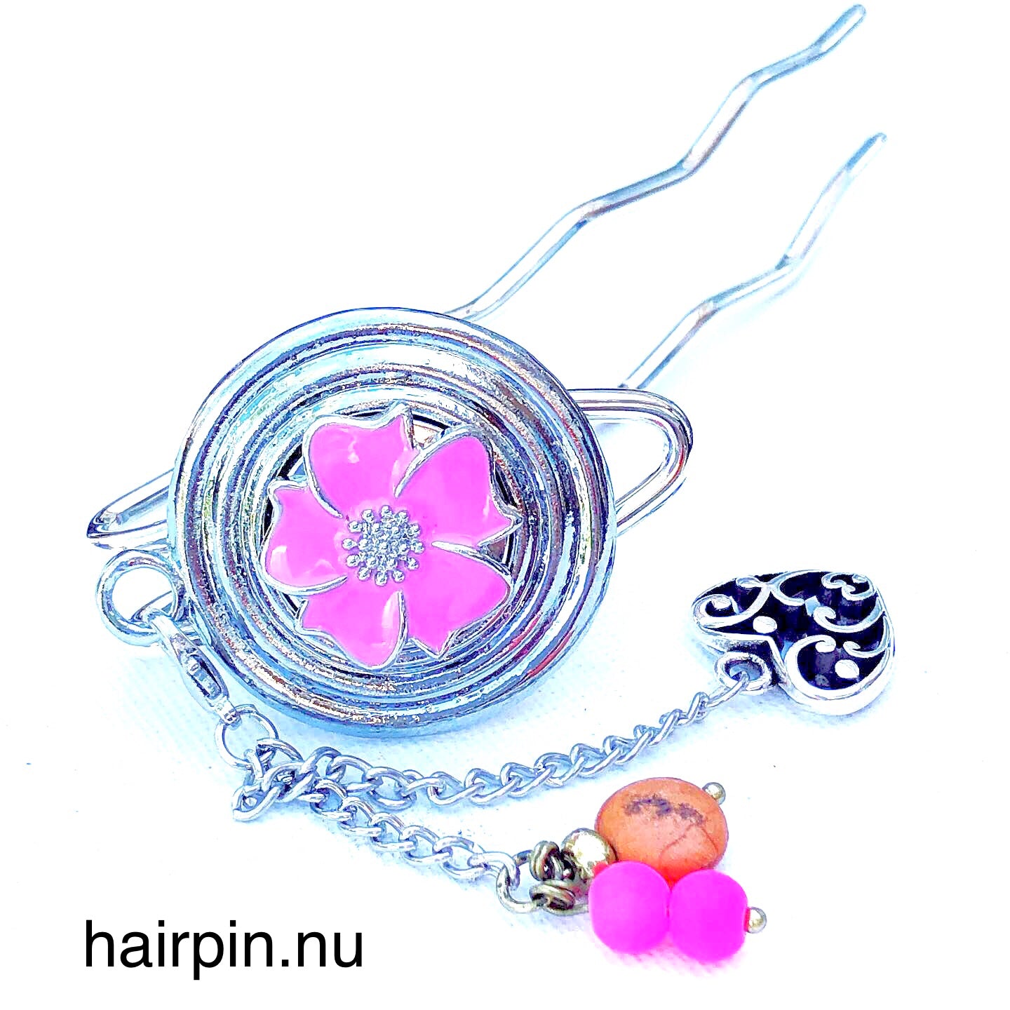 Hairpin Long special - HAIRACCESSOIRE - incl. 3 clickbuttons naar keuze - HAIRPIN.NU