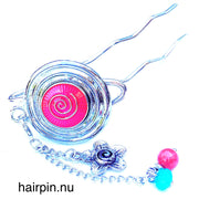 Hairpin Long special - HAIRACCESSOIRE - incl. 3 clickbuttons naar keuze - HAIRPIN.NU