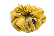 Scrunchie geel / wit - HAIRPIN.NU