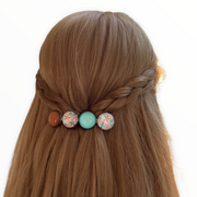 Color Hairclip XL glas cabochon haarspeld Ibiza style 0102