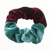 Set 2 scrunchies haarelastieken velvet duo colors - HAIRPIN.NU