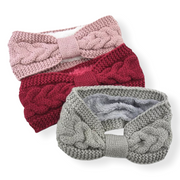 Haarband / Oorwarmer winterwarm breisel met fleece voering - HAIRPIN.NU