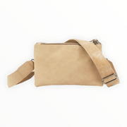 Naturel schouder / crossbody tasje Evian - HAIRPIN.NU