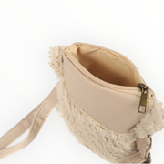 Naturel teddy schoudertasje / crossbody Askim - HAIRPIN.NU